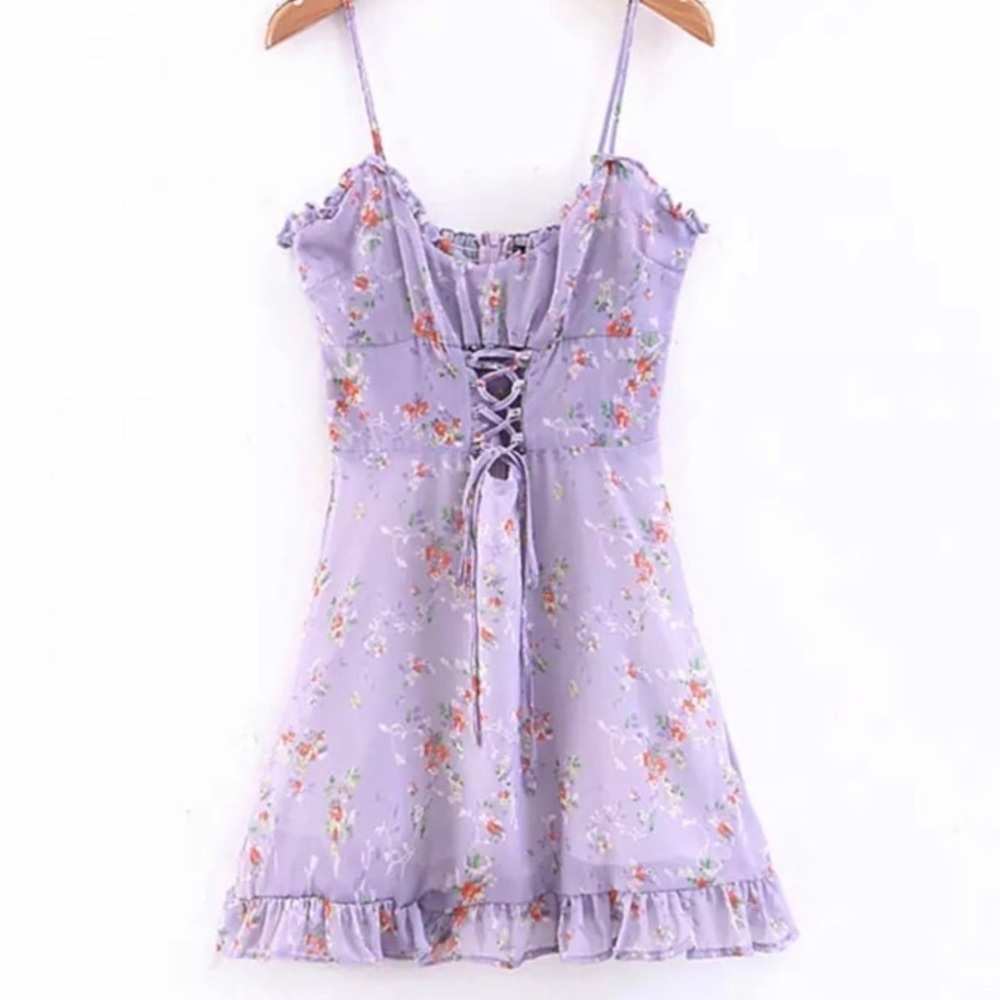 Lavender floral summer dress